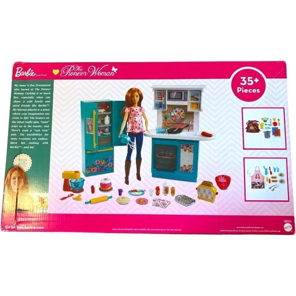 Barbie‎ as Pioneer Woman with Ree Drummond Doll Kitchen Playset Rare 2018 Set